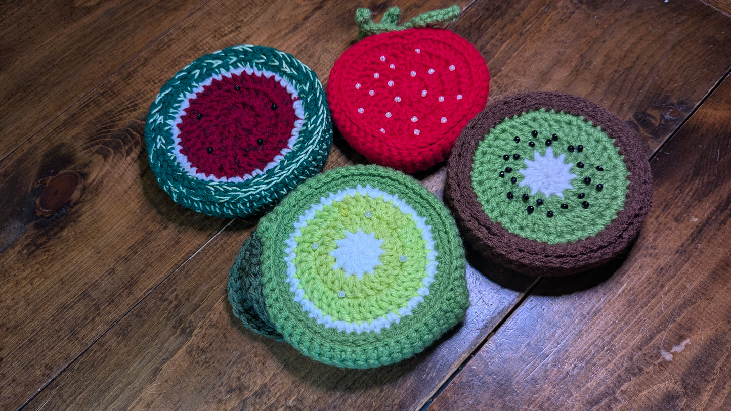 Crochet Orange Coaster set