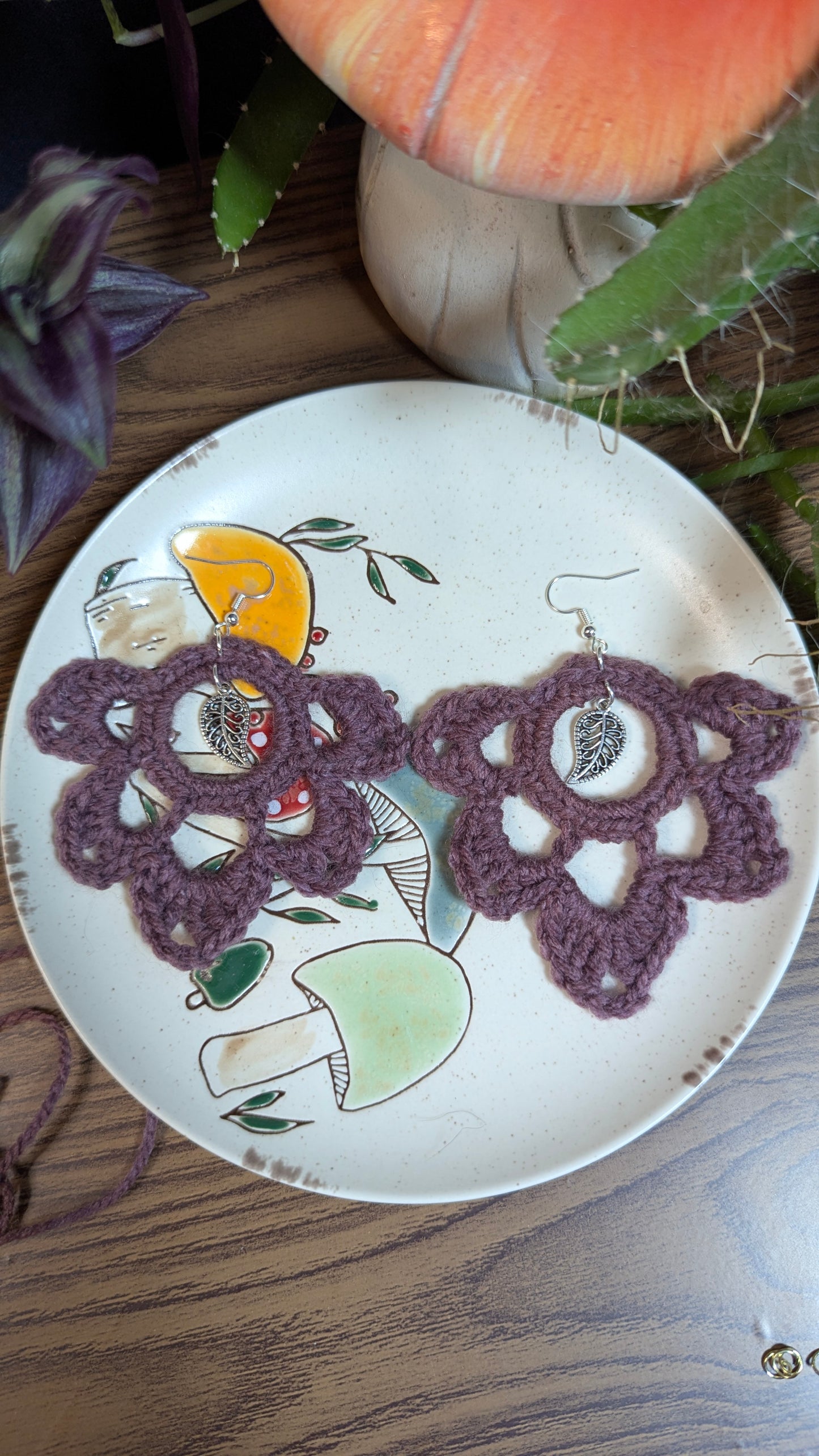 Lavender Crochet Earrings