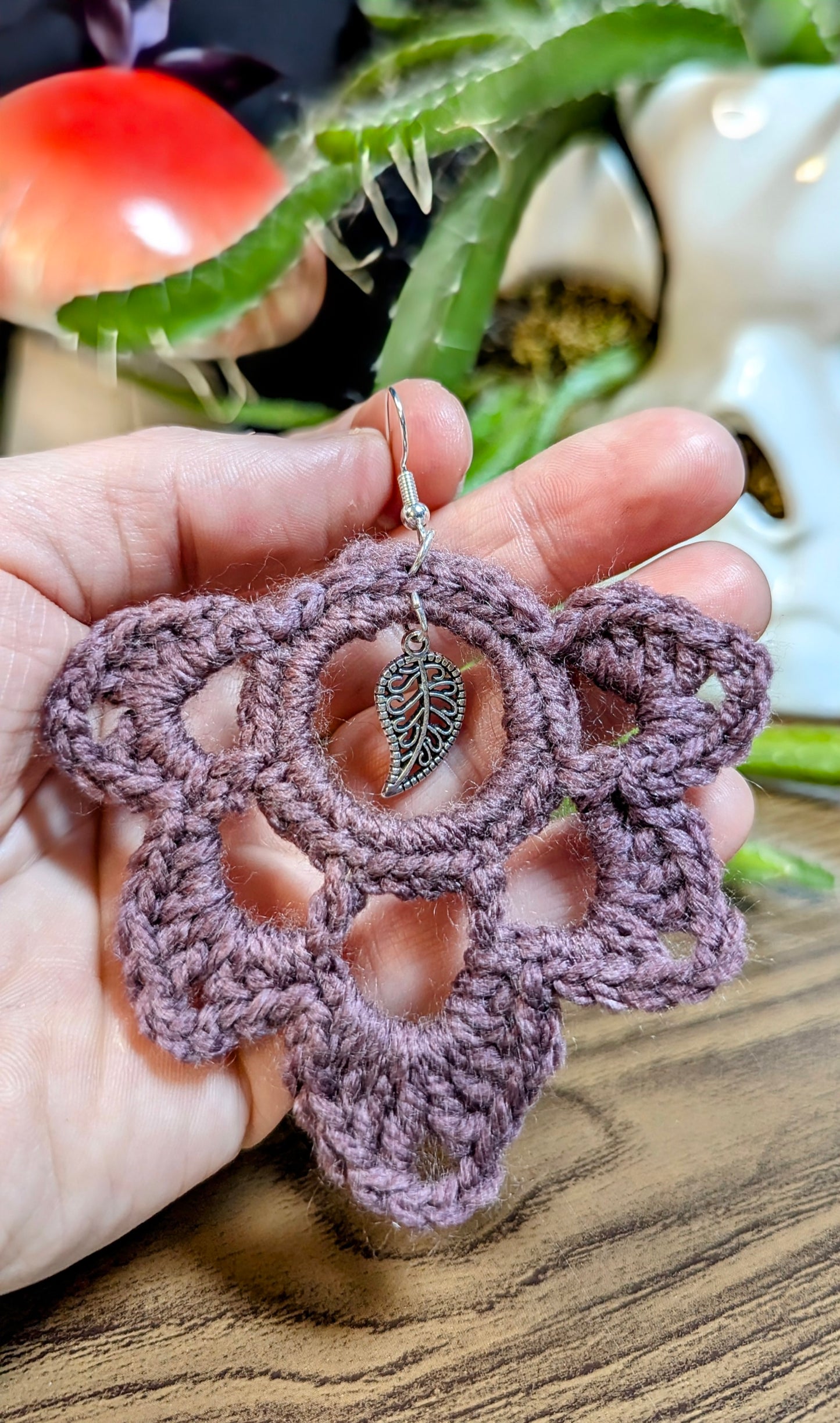 Lavender Crochet Earrings