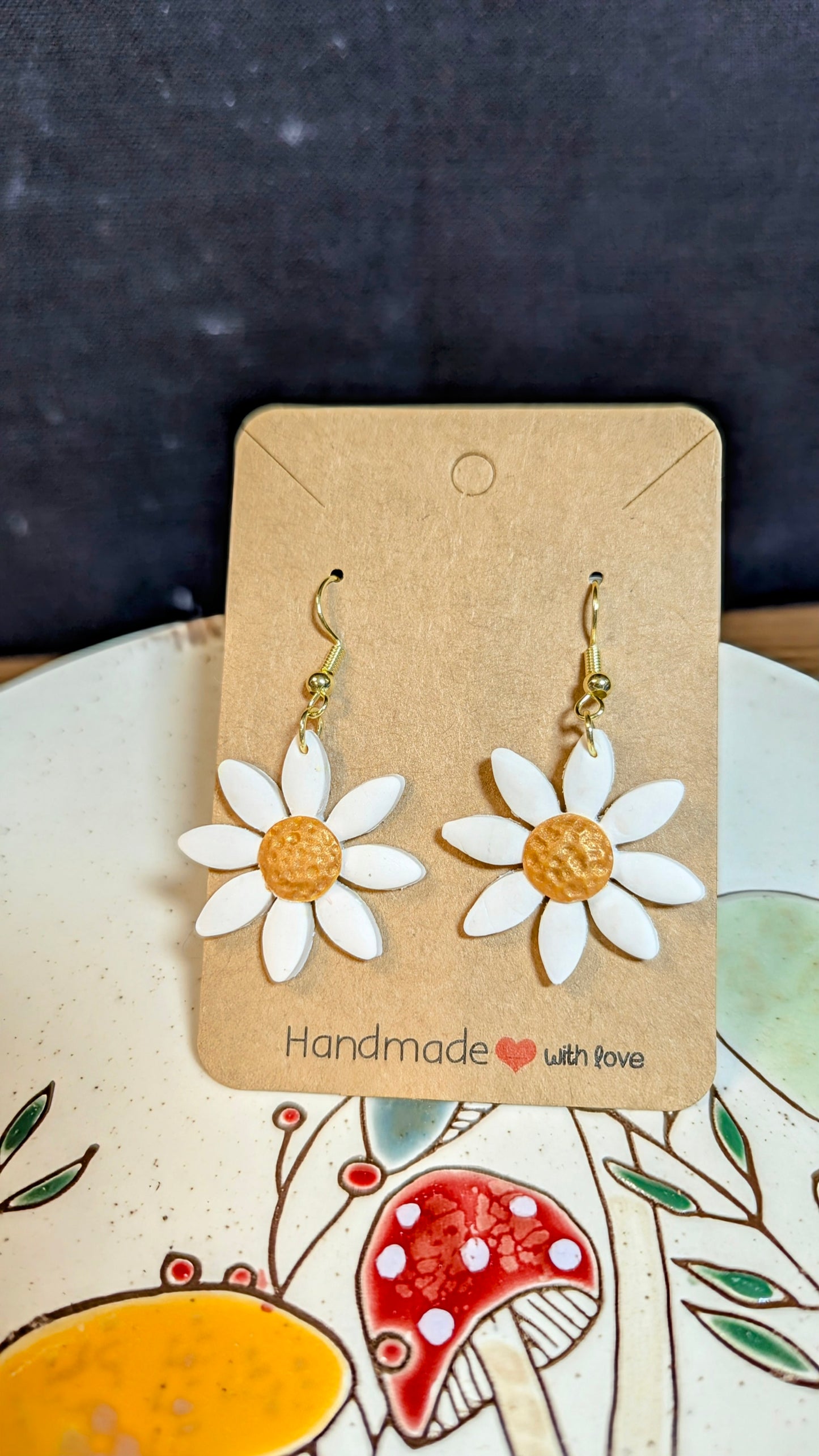 Golden Daisy Earrings