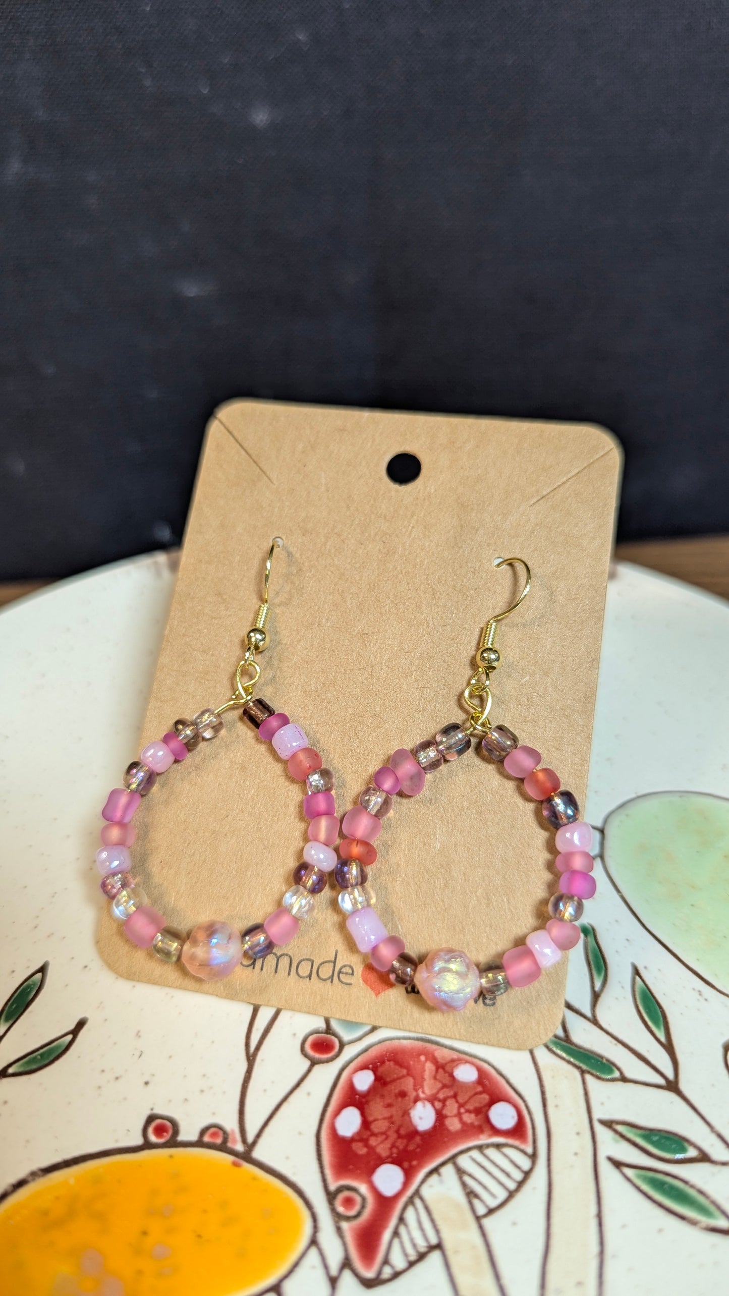 Seed bead Hoop Earrings