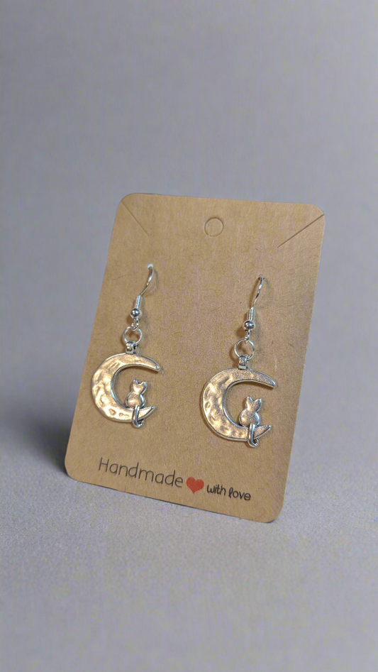 Moonlit Cat Earrings