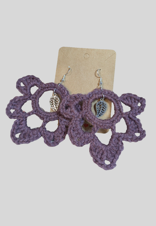 Lavender Crochet Earrings