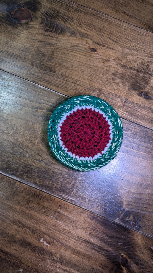 Crochet Watermelon Coaster set