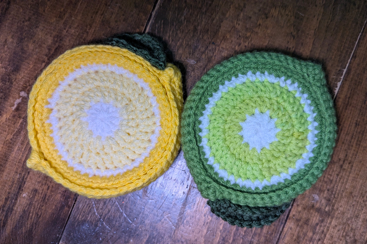 Crochet Lime Coaster Set