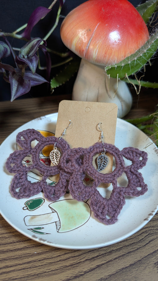 Lavender Crochet Earrings