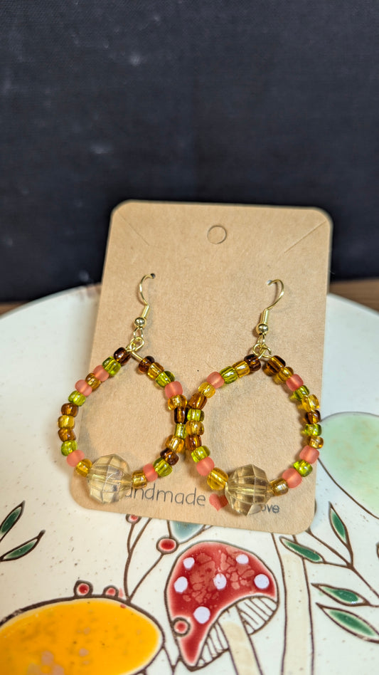 Seed bead Hoop Earrings