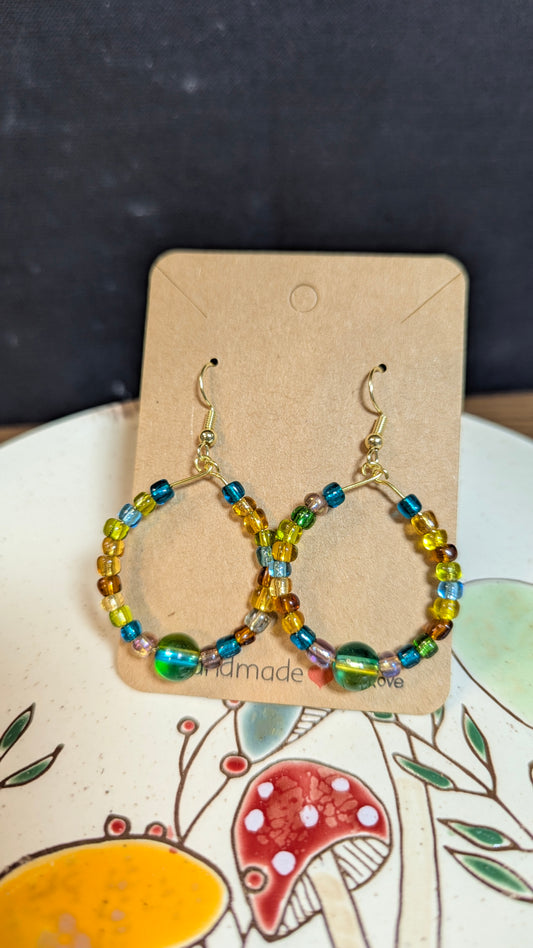 Seed bead Hoop Earrings