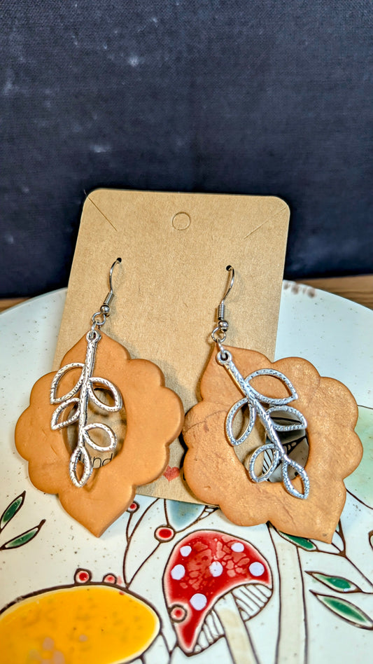 Bronze Leaf Earrings