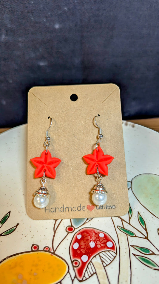 Coral Starfish Earrings